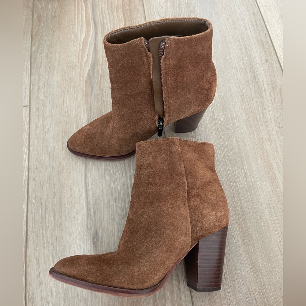 Sam Edelman Brown Suede Ankle Boots Heeled